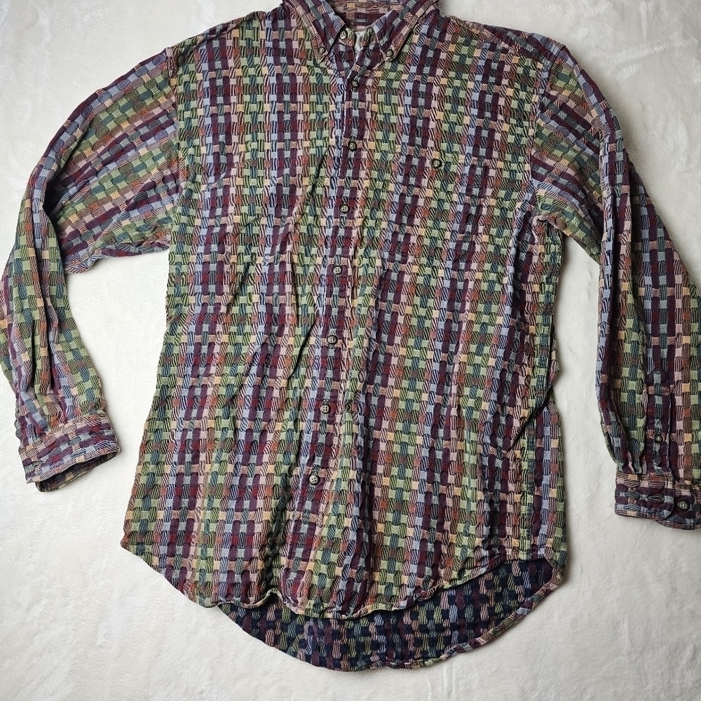 Territory Ahead XL-T Tall Men’s Corduroy woven Multi color button down shirt vtg